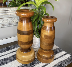 Soporte de Madera Ecológico de Color Natural Creativo para Figuras, Soporte de Pilar de Madera Personalizado, Decoración Clásica Vintage Pulida para el Hogar, Decoración para Ramadán - Product Image 3