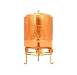 Dispensador de agua de cobre hecho a mano para servir agua potable en restaurantes, cafeterías, hoteles y eventos especiales. - Product Image 2