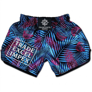 Trade Excel ImpeX <b>Men's</b> 100% Polyester Muay Thai <b>Shorts</b> <b>Green</b> Solid Elastic Waist Quick Dry Breathable MMA Kickboxing - Product Image 2