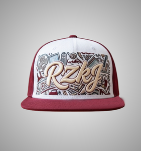 Gorra Snapback de 6 Paneles, Color Rosa y Marrón en Contraste, Cierre Ajustable, Unisex, para Adultos, Estilo Casual, Marcas de Moda Urbana, Corporativa - Product Image 1