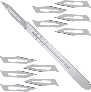 Cuchillo Quirúrgico Reutilizable para Hospital, Mango de Acero Inoxidable, Hoja Desmontable Manual N.° 3, N.° 4, N.° 7, Certificado CE, Clase II - Product Image 2
