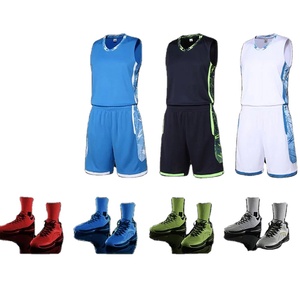 2018 Custom Men's Basketball Jersey Shorts High Quality White Uniform Wear Printed Sets with Latest Design and Logo - Product Image 1