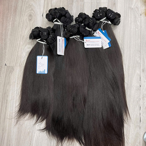 Extensiones de cabello humano 100% sin procesar, lisas y onduladas, con trama doble de alta calidad. - Product Image 6