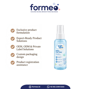 Brume capillaire pour bébé, sans parfum, formule douce et hydratante, pour tous types de cheveux, marque privée OEM. - Product Image 2