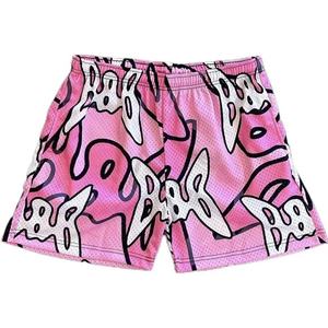 Custom Butterfly Design Men's Mesh Shorts Double <b>Layer</b> Sublimation 100% Polyester 5 Inch Inseam Basketball Baseball Mesh Shorts - Product Image 3