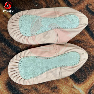 Zapatos de Ballet Suaves Personalizables Stonex, Parte Superior de Cuero, Forro de Algodón, Suela de Goma, Zapatos Planos de Baile para Mujer - Product Image 5