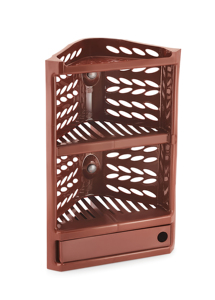 Corner Wall Mounted Bathroom Shelf 4 Tier Plastic Storage <b>Rack</b> Waterproof Minimalist Design for Shower Organizing - Product Image 3