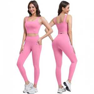 Ensemble de yoga sans couture 3 pièces pour femmes : Leggings taille haute, short et brassière de sport – Tenue de sport et fitness OEM/ODM - Product Image 3