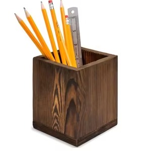 Simple Design Wooden Pen Holder for Hot Sale Office Table Top Decorate Pen Holder Luxuries Desktop Storage Box At Low Cost - Product Image 6