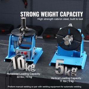 Posicionador de Soldadura Rotatorio con Capacidad de Carga de 10 kg, Plataforma Giratoria de 0-90 Grados, Mandril de Torno de 3 Mordazas de 8.1 Pulgadas, Velocidad de 1-12 RPM, Motor de 20W - Product Image 5