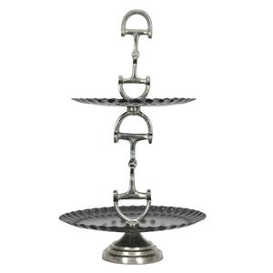 <b>Party</b> <b>Table</b> Decoration 2 Tier Cake Stand Round Black Trays Fruits Cake Serving Dishes Metal Cake Stand Event Supplies Hot Sell - Product Image 3