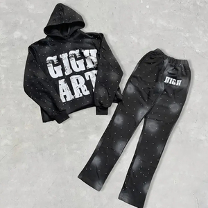 Conjunto de Sudadera con Capucha y Pantalones Deportivos Acampanados al por Mayor - Product Image 4