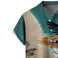 Chemises hawaïennes à fleurs pour hommes, respirantes, tissées, coupe ajustée, manches courtes, décontractées, tropicales, légères, pour les vacances d'été