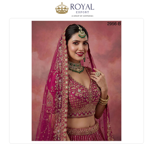 <b>Top</b> Offer on Luxury Quality Modern Designer Wedding Wear Collection Soft Silk with Chappat Zari and Thread work Lehenga Choli - Product Image 6