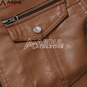 Veste d'hiver en cuir élégante pour homme, coupe ajustée, style motard, en cuir véritable, durable, confortable, idéale pour les occasions décontractées et les activités de plein air - Product Image 4