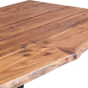 Tavolo da pranzo in legno massello di Acacia 70.9 \ "x35.4 \"-stile rustico - Product Image 3