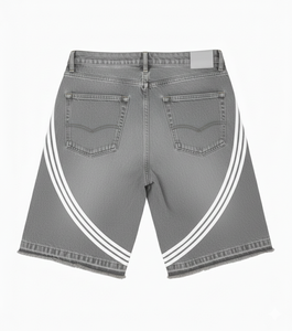 Shorts de mezclilla vintage para hombre y mujer, al por mayor, OEM, personalizados, estilo hip hop, ecológicos, resistentes a la decoloración, lavados con piedras. - Product Image 6