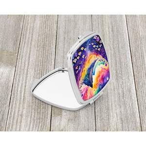 Colorful Violets Compact Travel Makeup <b>Mirror</b> Handheld Folding <b>Pocket</b> <b>Mirror</b> for Women and Girls Decorative Gift Idea - Product Image 2