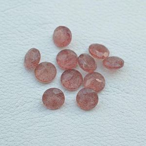 Pierre précieuse de quartz fraise à facettes de qualité AAA 9mm naturelle faite à la main beau fournisseur de gros de quartz rouge à la mode - Product Image 2