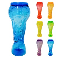 Coupe de trophée de football en plastique avec couvercle, vaisselle de fête, 450 ml, plusieurs options de couleurs