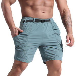Pantalones Cortos Bermuda de Color Sólido para Hombre, de Alta Calidad, Cintura Elástica, Secado Rápido, Transpirables, Ecológicos, con Bolsillos Tejidos, Corte Medio, 100% Algodón - Product Image 3