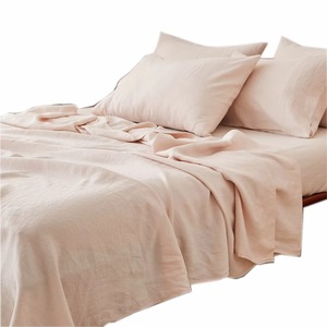 Parure de draps plats de luxe en lin français naturel avec taie d'oreiller - Product Image 5