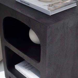 Mesa Auxiliar Pintada en Negro Vandana Sierra Altis, Mueble de Diseño Moderno y Contemporáneo - Product Image 3