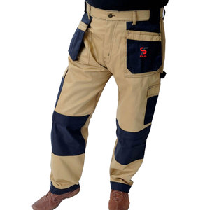 Pantalon cargo classique à jambe droite Solid Trader, pour un usage quotidien décontracté, coutures durables, haute résistance à la traction, robuste - Product Image 5