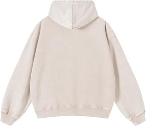 Sweat-shirt à capuche surdimensionné en coton 100% délavé à l'acide, style streetwear vintage, pour homme, mode hiver - Product Image 4