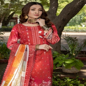 Diseñadores paquistaníes bordados de viscosa Shalwar Kameez trajes de 3 piezas mujeres Kurti ropa informal diaria Lehenga para niñas indias - Product Image 6