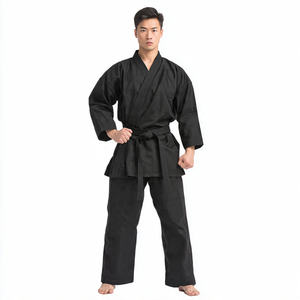 Uniforme de karaté de haute qualité, couleur unie, noir, combinaison de judo pour hommes, vêtements d'arts martiaux, uniformes de boxe et de karaté pour hommes - Product Image 3