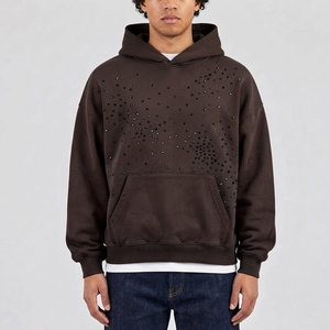 Hot Selling Product Custom Made Embroidery <b>Rhinestone</b> <b>Hoodies</b> Direct Factory Supply Solid Color Men <b>Rhinestone</b> <b>Hoodies</b> For Sale - Product Image 1