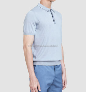 Diseño Formal Hombre de Negocios Camisa Polo Cuello de Punto Top Suéter Verano Formal Liso Polo Suéter Para Hombres - Product Image 3
