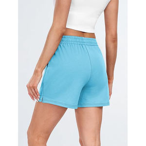 กางเกงขาสั้นผ้าฟลีซสำหรับผู้หญิง น้ำหนัก 220 กรัม เป็นมิตรกับสิ่งแวดล้อม นุ่มสบาย เอวกลาง ทรงลำลอง เอวยางยืด ใส่ได้ทุกวัน อุ่นสบายสำหรับฤดูหนาว - Product Image 5