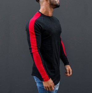 T-shirts en coton sergé à col montant avec logo personnalisé pour hommes, marque privée, décontractés, pour l'extérieur, impression personnalisée, OEM ODM - Product Image 2