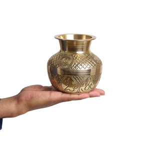 Kalash de Latón, Lota Decorativa para Pooja, Recipiente de Agua Religioso Hindú, para Templo, Sala de Oración, Hogar, Altar, Boda, Festival, Ceremonia Espiritual - Product Image 6