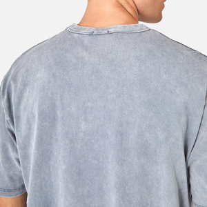 Camisetas Largas de Algodón 100% Personalizadas al por Mayor para Hombre, Estilo Vintage, Lavado Ácido, Tallas Grandes, Ligeras con Logotipo Frontal - Product Image 6