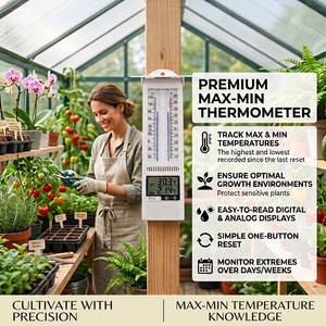 Thermomètre numérique en plastique Max Min intérieur/extérieur - Product Image 2