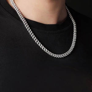 Cadena Cubana de Diamantes Cultivados en Laboratorio de Excelente Calidad, Plata de Ley 925, para Uso Diario, Disponible en Grandes Cantidades - Product Image 4