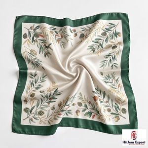 Womens Custom <b>Printed</b> Square Scarf Soft Lightweight Fashion Accessories OEM ODM Manufacturer Bulk Supply Low MOQ Savaii - Product Image 4