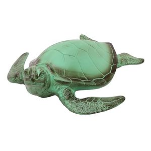 40.6D X 43.2W X 13.3H cm Sea Turtle Sculpture Figurine Aluminium Handmade Modern Antique Weathered Finish Housewarming Birthday - Product Image 6
