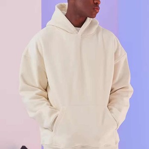 Sweat à capuche pour homme en coton 100% uni pour l'hiver avec poche, logo personnalisé, respirant et écologique, style décontracté - Product Image 1