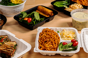 Hot Sale White 9 Inch One Compartment Reusable Recyclable Plastic <b>Food</b> <b>Container</b> with Lid for Picnic Travel Hotel Use - Product Image 6