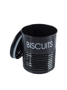 Black Metal Biscuit & Namkeen Storage <b>Canister</b> <b>Set</b> with Lid | Kitchen Food Storage Containers Wholesale - Product Image 2