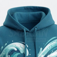 Sweat à capuche court ample en coton 100% pour femme, hiver, impression personnalisée sur le devant, respirant, écologique, décontracté