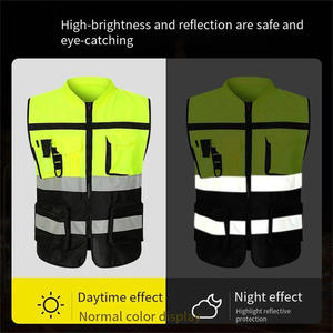 Multi Pockets Industrial Wholesale <b>Work</b> Wear High Vis <b>Construction</b> Reflective Safety Clothing Vest Customized Logo - Product Image 4