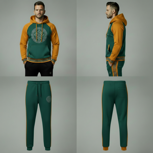 Mens Fitness Apparel Set Sweatshirt And Jogger <b>Pants</b> Designed For Workout Training Gym Active Lifestyle Wear - Product Image 1