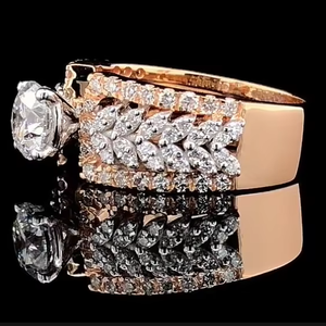 Bague en or massif 14 carats avec diamant de laboratoire certifié IGI de 2,50 carats, taille ronde, bijoux fins - Product Image 2