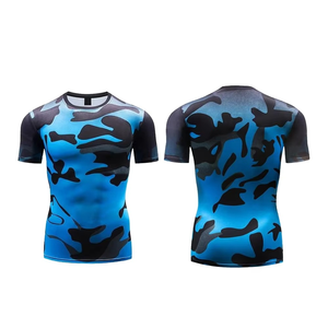 Maillot de bain anti-UV 100 % polyester pour homme, vêtements de compression pour sports de plein air et cyclisme, rashguard homme - Product Image 1
