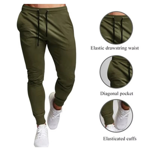 Pantalon de jogging décontracté pour homme, taille élastique, grande taille, coupe ample, vêtement de sport et de fitness, modèle fin pour le printemps - Product Image 2